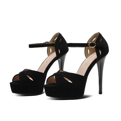 Stiletto High Heels Women's Fish Mouth Platform Sandals - bazona.com