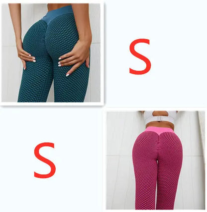 Plaid Leggings Fitness Yoga Pants Women's Seamless High Waist Breathable Gym Leggings - bazona.com