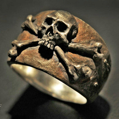 Nostalgic Skull Personality Boys Ring BAZONA