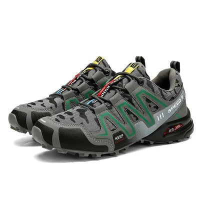 Men Hiking Shoes Climbing Male Sports Shoes Work Safety Toe Tactical Non-Slip Durable Trekking Sneakers Mens Footwear - bazona.com