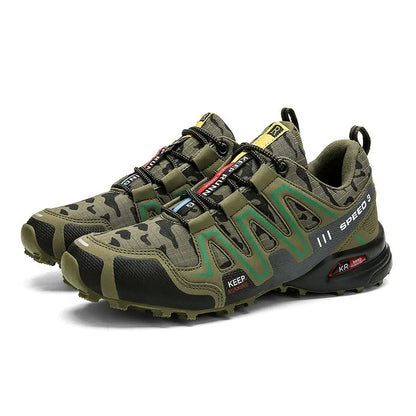 Men Hiking Shoes Climbing Male Sports Shoes Work Safety Toe Tactical Non-Slip Durable Trekking Sneakers Mens Footwear - bazona.com