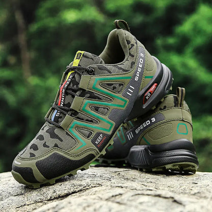 Men Hiking Shoes Climbing Male Sports Shoes Work Safety Toe Tactical Non-Slip Durable Trekking Sneakers Mens Footwear - bazona.com