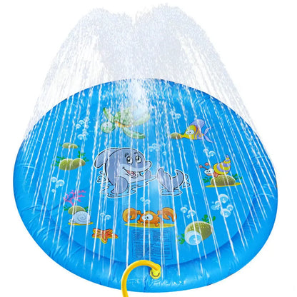Non-Slip Splash Pad For Kids And Pet Dog Pool Summer Outdoor Water Toys Fun Backyard Fountain Play Mat - bazona.com