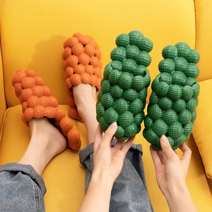 New Summer Fashion Massage Mesh  Bubble  Bathroom Slides Home Indoor Anti-Skid Shoes - bazona.com