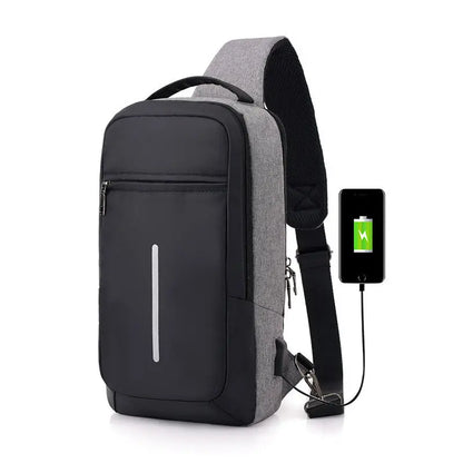 Anti-theft USB charging chest bag with you - bazona.com
