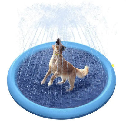 Non-Slip Splash Pad For Kids And Pet Dog Pool Summer Outdoor Water Toys Fun Backyard Fountain Play Mat - bazona.com