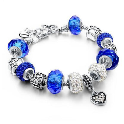 Crystal Beads Bracelets & Bangles Snake Chain Charm Bracelets For Women Jewellery BAZONA