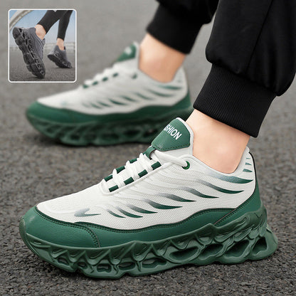 Men's Lace-up Sneakers Thick-soled Daddy Vulcanized Shoes Outdoor Running Sports Casual Shoes BAZONA