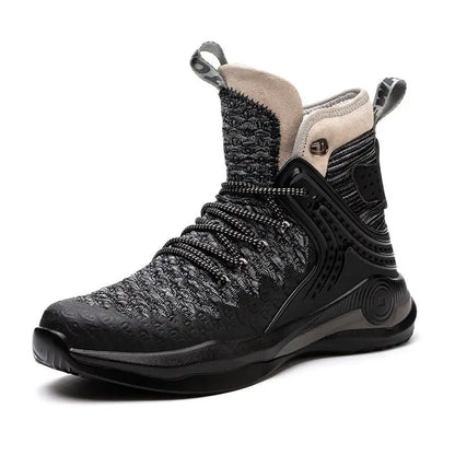 High-top Safety Shoes Construction Protective Footwear Men Steel Toe Shoes Breathable Hiking Boots Puncture Proof Work Boots - bazona.com