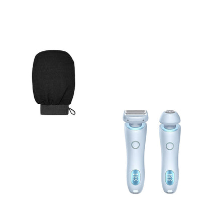 2 In 1 Hair Removal Epilator USB Rechargeable Trimmer Women Body Razor Face Leg Armpit Bikini Hand Pubic Shaver Hair Remover BAZONA
