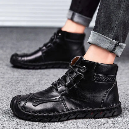 Leather shoes leather men casual shoes - bazona.com
