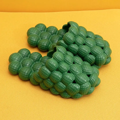 New Summer Fashion Massage Mesh  Bubble  Bathroom Slides Home Indoor Anti-Skid Shoes - bazona.com