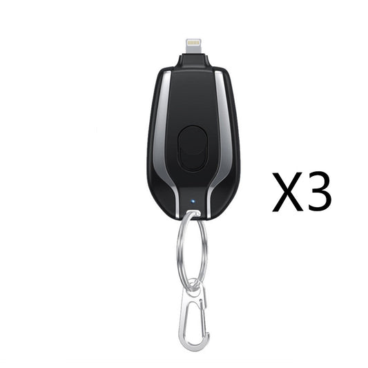 1500mAh Mini Power Emergency Pod Keychain Charger With Type-C Ultra-Compact Mini Battery Pack Fast Charging Backup Power Bank BAZONA