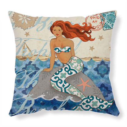 Cushion Covers Sea Turtle Printed Throw Pillow Cases For Home Decor Sofa Chair Seat BAZONA