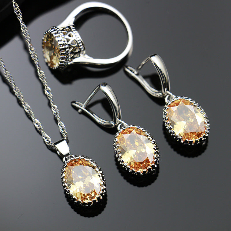 Bride Wedding Party Dinner Jewellery Set Hair Claw Diamond Jewellery BAZONA
