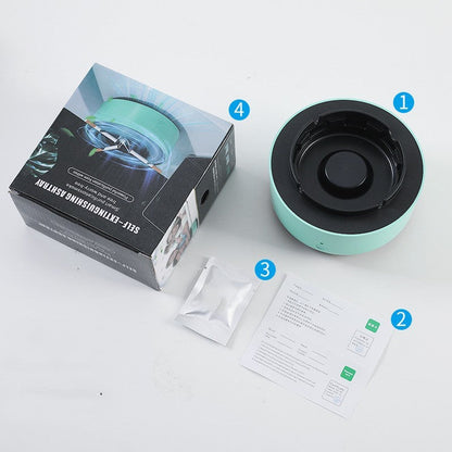 Smoke Removal Air Purification Ashtray Anion Purification Practical Automatic Purifier Ashtray Portable Gadgets For Car Ashtray BAZONA