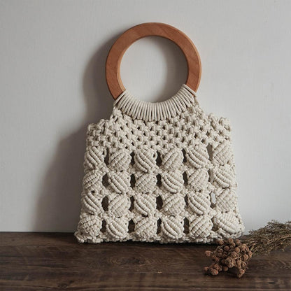 Fashion cotton rope straw women bags BAZONA