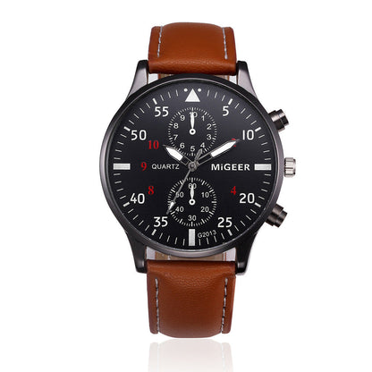 Retro Design Leather Band Watches Men Top Brand Relogio Masculino NEW Mens Sports Clock Analog Quartz Wrist Watches BAZONA