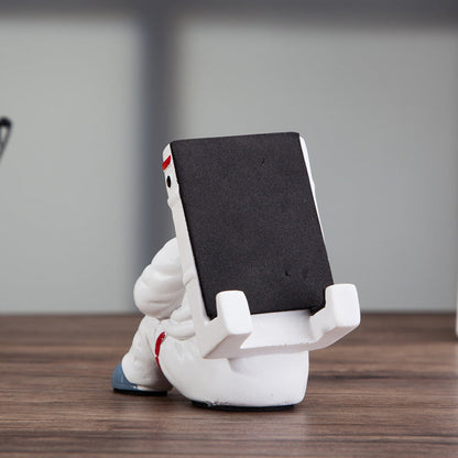 Simple Astronaut Mobile Phone Stand Student Desktop Holder Cute Spaceman Cell Phone Holder Creative Gift Small Desk Decoration BAZONA