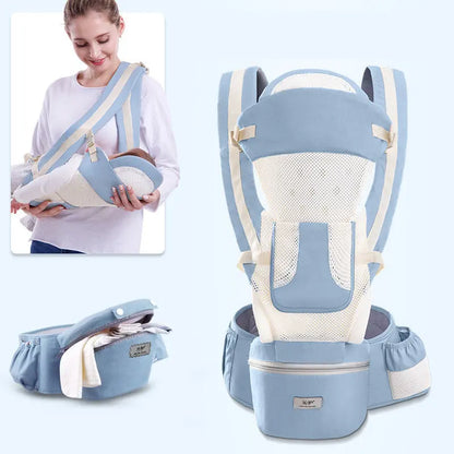 Ergonomic Baby Carrier Infant Baby Hipseat Carrier 3 In 1 Front Facing Ergonomic Kangaroo Baby Wrap Sling - bazona.com