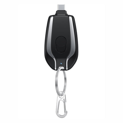 1500mAh Mini Power Emergency Pod Keychain Charger With Type-C Ultra-Compact Mini Battery Pack Fast Charging Backup Power Bank BAZONA