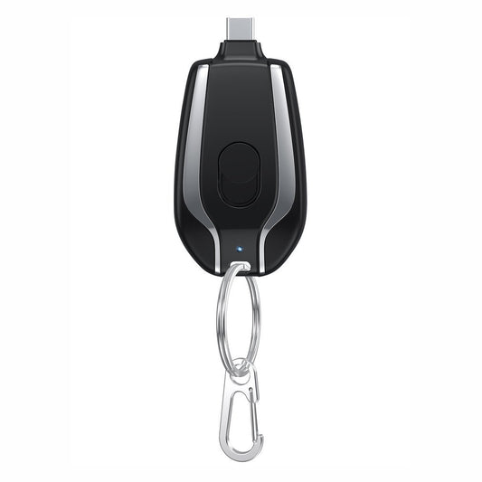 1500mAh Mini Power Emergency Pod Keychain Charger With Type-C Ultra-Compact Mini Battery Pack Fast Charging Backup Power Bank BAZONA