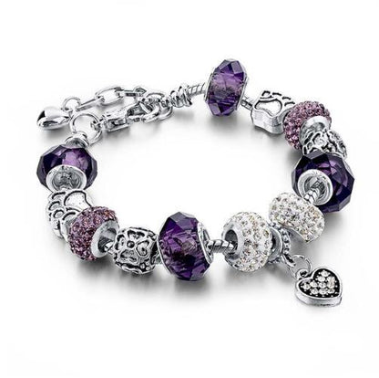 Crystal Beads Bracelets & Bangles Snake Chain Charm Bracelets For Women Jewellery BAZONA