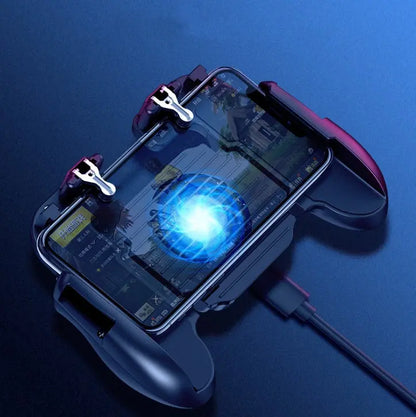 Compatible with Apple, New Arrive Wireless Gamepad Telescopic Controller iOS Android Phone Gaming Trigger with fan - bazona.com