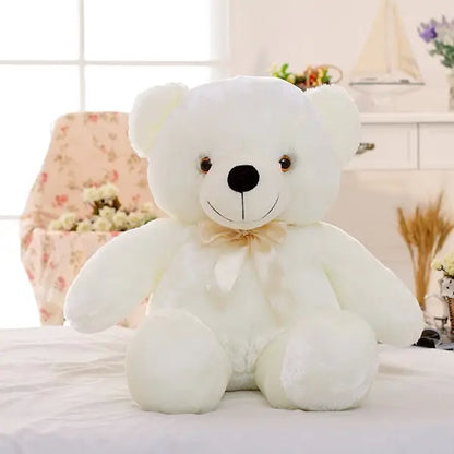 Creative Light Up LED Teddy Bear Stuffed Animals Plush Toy Colorful Glowing Christmas Gift For Kids Pillow - bazona.com