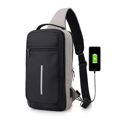 Anti-theft USB charging chest bag with you - bazona.com