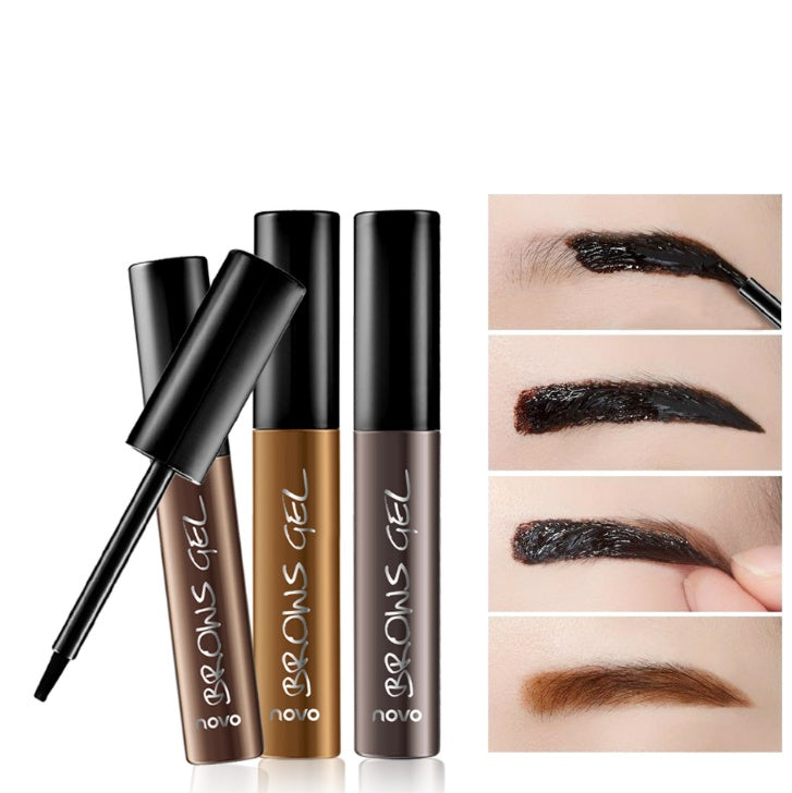 Peel Off Brown Black Eye Brow Tattoo Tint Waterproof Long-lasting Professional Eyebrow Gel Cream Mascara Eye Makeup Cosmetics - bazona.com
