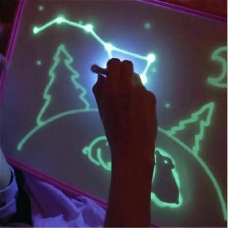 Educational Toy Drawing Pad 3D Magic 8 Light Effects Puzzle Board Sketchpad - bazona.com