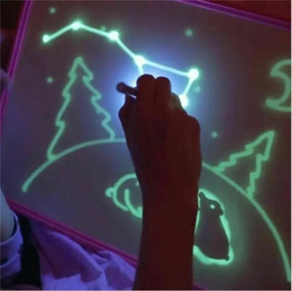 Educational Toy Drawing Pad 3D Magic 8 Light Effects Puzzle Board Sketchpad - bazona.com