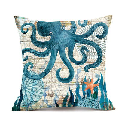 Cushion Covers Sea Turtle Printed Throw Pillow Cases For Home Decor Sofa Chair Seat BAZONA