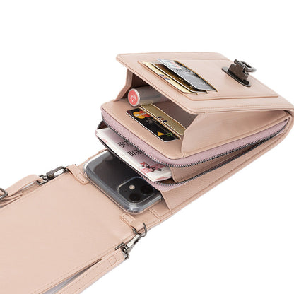 Rivet Design Shoulder Bags Mobile Phone Handbag Solid Color Crossbody Bags Women BAZONA