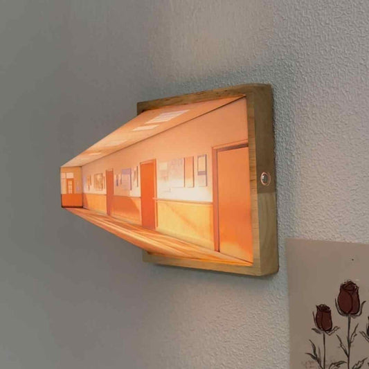 3D Illusion Night Light Gallery Bedside Picture Style Creative Modern Simulate Sunshine Drawing Night Light Gift BAZONA