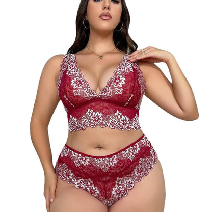 Plus Size Lace Underwear Suit BAZONA