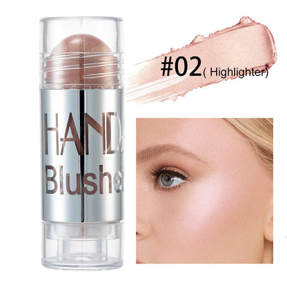 Cheek Blusher Shimmer Blush Stick Face Makeup Highlighter Bronzer Contour Cream Long-lasting Facial Make Up Cosmetics BAZONA