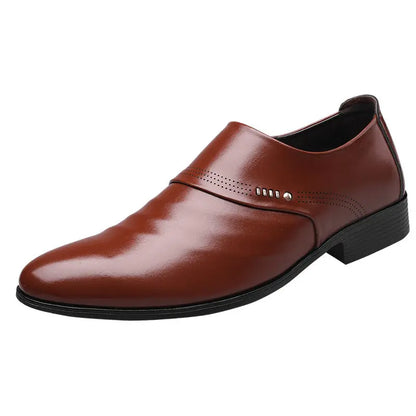 Casual pointed toe shoes men leather shoes men - bazona.com