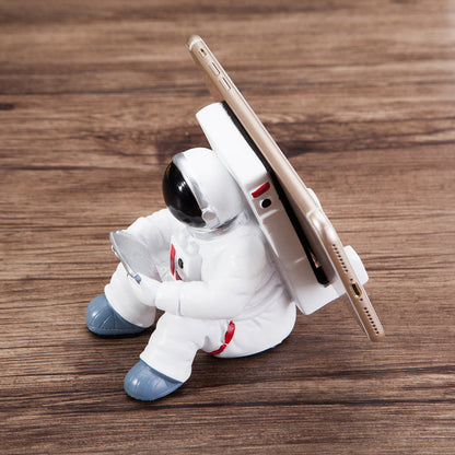 Simple Astronaut Mobile Phone Stand Student Desktop Holder Cute Spaceman Cell Phone Holder Creative Gift Small Desk Decoration BAZONA