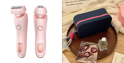 2 In 1 Hair Removal Epilator USB Rechargeable Trimmer Women Body Razor Face Leg Armpit Bikini Hand Pubic Shaver Hair Remover BAZONA