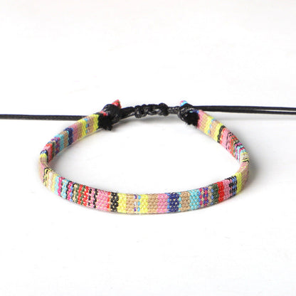 Hand Woven Rainbow Color Anklet Bohemian Style BAZONA