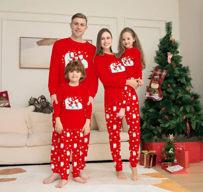 Christmas Family Pajamas Matching Sets Christmas Sleepwear Parent-Child Pjs Outfit For Christmas Holiday Xmas Party - bazona.com