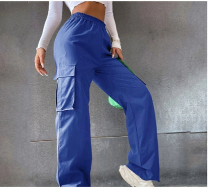 Beltless Trousers High Waist Wide Leg Straight BAZONA