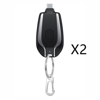1500mAh Mini Power Emergency Pod Keychain Charger With Type-C Ultra-Compact Mini Battery Pack Fast Charging Backup Power Bank BAZONA