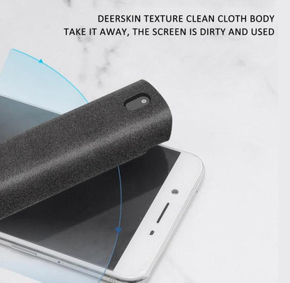 2 In 1 Phone Computer Screen Cleaner Kit For Screen Dust Removal Microfiber Cloth Set BAZONA