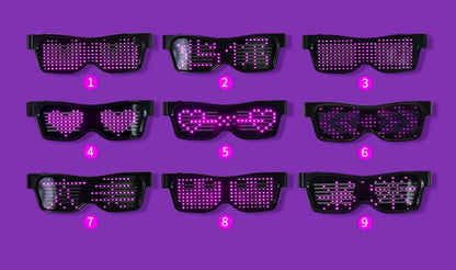 Multicolor Party LED Glasses Dynamic Flashing LED Glasses BAZONA