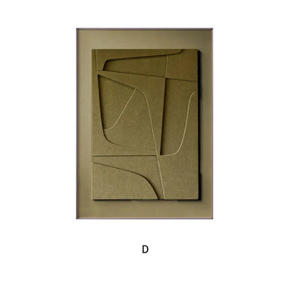 Three-dimensional Abstract Silent Style Geometric Morandi Hanging Painting - bazona.com