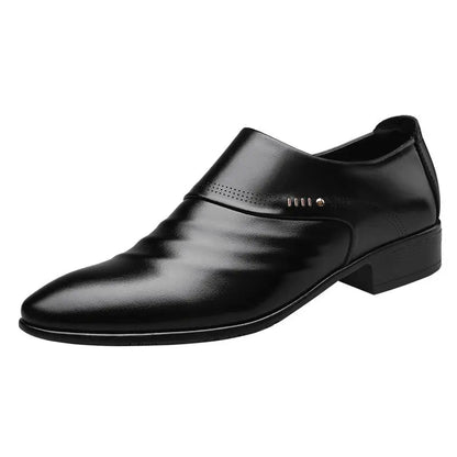 Casual pointed toe shoes men leather shoes men - bazona.com