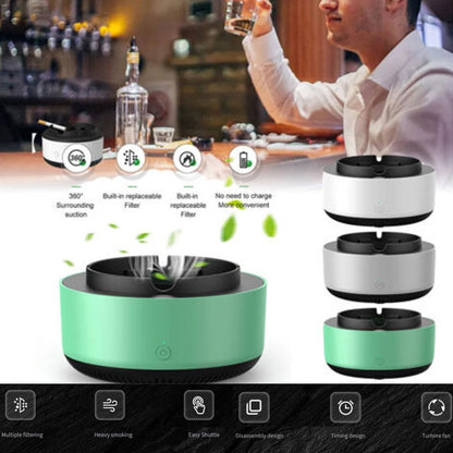 Smoke Removal Air Purification Ashtray Anion Purification Practical Automatic Purifier Ashtray Portable Gadgets For Car Ashtray BAZONA